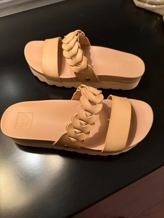 Reef Women's Braided Slide Sandals - Nude/Tan - Picture 3 of 4